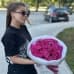 Яркие Пионовидные розы 21 шт в стильном оформление